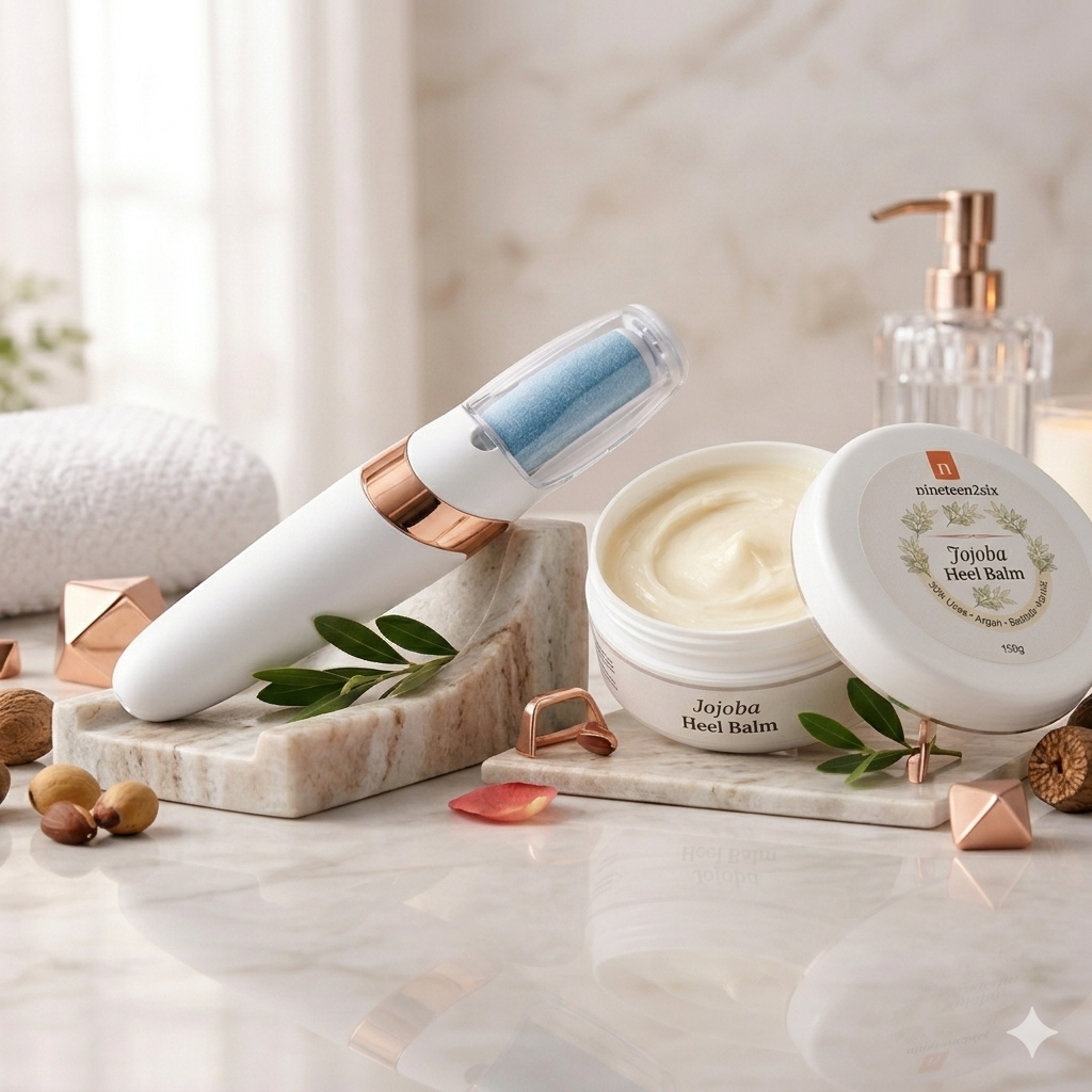 Electric Callus Remover + Jojoba Heel Balm — Complete Heel Repair Kit